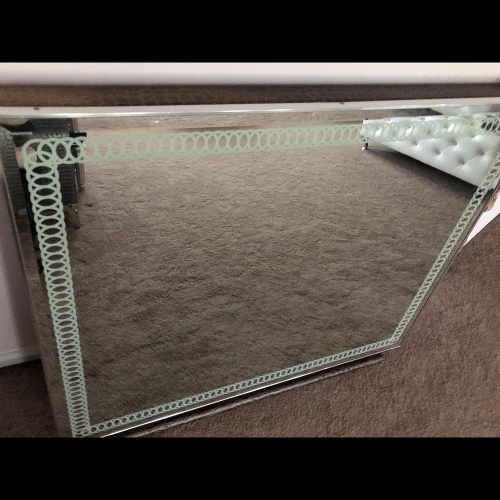Alligator skin mirror